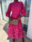Womens Dress | Lace Fabric, Puff Sleeves, High Neck 6