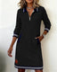 Womens Dress | Long Sleeve, Folded Collar 4