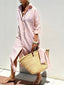 Womens Dress | Midi Length, Flowing Silhouette, Button Closure 0