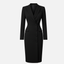 Womens Dress | Tailored Lapel Collar, Bodycon Midi 4