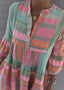 Womens Dress | V-Neck, 3/4 Sleeves, Tiered Design 3