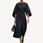 Wrap Dress | Statement Sleeves, Crew Neckline 1