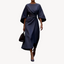 Wrap Dress | Statement Sleeves, Crew Neckline 4