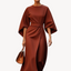 Wrap Dress | Statement Sleeves, Crew Neckline 5