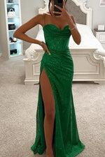 Women's Shimmer Corset Long Dress
