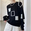 Women’s Round Neck Knit Sweater | Long Sleeve Relaxed Pullover