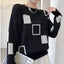 Women’s Round Neck Knit Sweater | Long Sleeve Relaxed Pullover