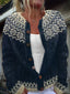 Women’s Charcoal Nordic Yoke Knitted Cardigan