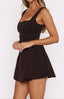 Women's Chic Square Neck Mini Dress