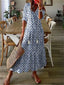 Women's Three-Quarter Sleeve Print Dress