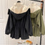 Women’s Hooded Colour Block Trench Coat