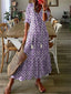 Women's Three-Quarter Sleeve Print Dress