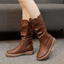 Women’s Slouchy Mid-Calf Boots with Side Zip