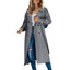 Women’s Long Double Breasted Belted Trench Coat