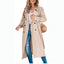 Women’s Long Double Breasted Belted Trench Coat