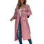 Women’s Long Double Breasted Belted Trench Coat