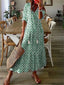 Women's Three-Quarter Sleeve Print Dress