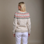 Women’s Cream Multicolour Yoke Knitted Cardigan