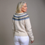 Women’s Blue and Grey Nordic Knitted Cardigan
