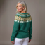 Women’s Emerald Nordic Yoke Knitted Cardigan