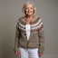 Women’s Cream and Brown Yoke Knitted Cardigan