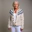 Women’s Blue and Grey Nordic Knitted Cardigan