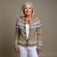 Women’s Oatmeal Fair Isle Knitted Cardigan
