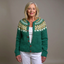 Women’s Emerald Nordic Yoke Knitted Cardigan