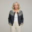 Women’s Charcoal Nordic Yoke Knitted Cardigan