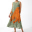 Women’s Sleeveless Ocean Print Midi Dress