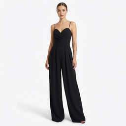 Women’s Elegant High-Waisted Jumpsuit with Straight-Leg Silhouette