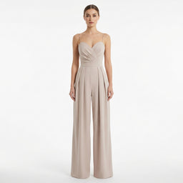 Women’s Elegant High-Waisted Jumpsuit with Straight-Leg Silhouette