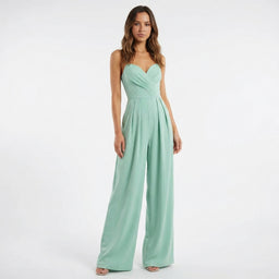 Women’s Elegant High-Waisted Jumpsuit with Straight-Leg Silhouette