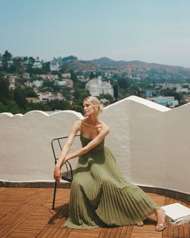 Hayley | Bustier Sleeveless Midi Dress