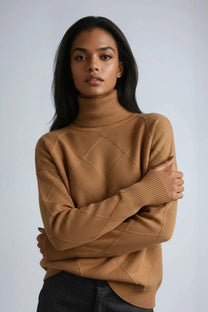 Women’s Patterned Turtleneck Sweater