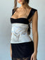 Women's Two-Tone Satin Tank Top