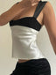 Women's Two-Tone Satin Tank Top