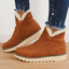 Women’s Faux Fur Lined Chunky Sole Ankle Snow Boots