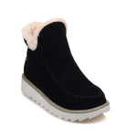 Women’s Faux Fur Lined Chunky Sole Ankle Snow Boots