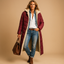 Women’s Long Fleece Lined Hooded Winter Coat