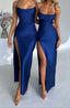 Women's High Split Satin Maxi Dress