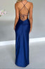 Women's High Split Satin Maxi Dress