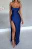 Women's High Split Satin Maxi Dress
