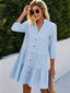 Women's Button Front Gingham Dress