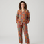 Women’s Loose-Fitting Pajama Set with Matching Floral Pants