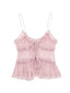 Women's Sheer Layered Embellished Cami Top