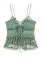 Women's Sheer Layered Embellished Cami Top