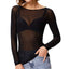 Women's Long Sleeve Mesh Top