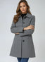 Women’s Fit and Flare Button Front Trench Coat