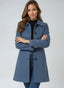 Women’s Fit and Flare Button Front Trench Coat